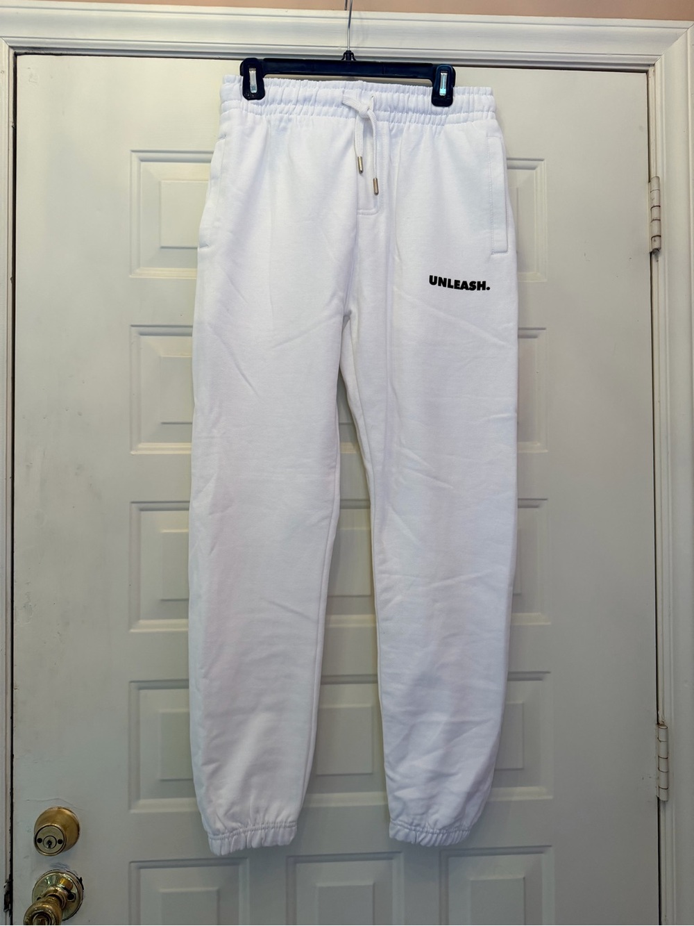 Men's White Jogger Sweatpants